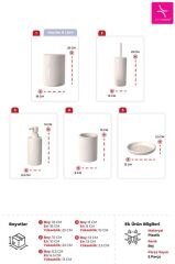 FLORES 5 PARÇA BANYO SETİ BEJ
