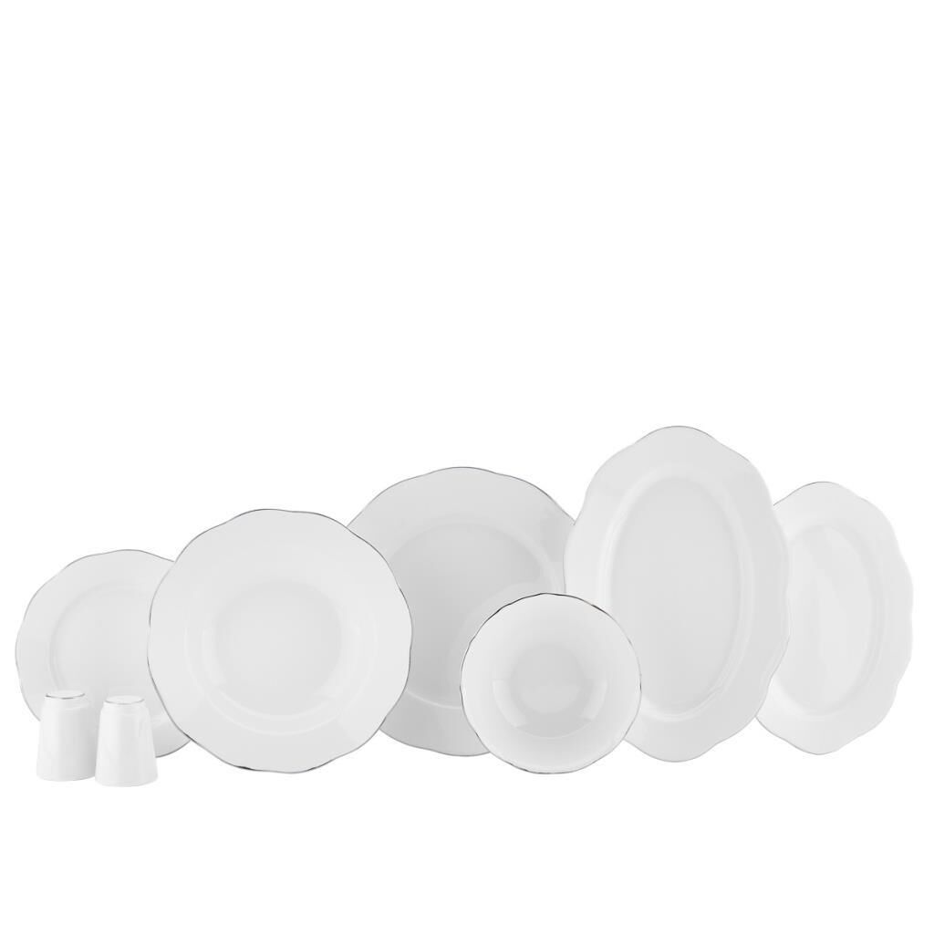 8330 ROSA COLLECTION 12 KİŞİLİK 55 PARÇA YEMEK TAKIMI PLATİN