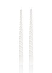 BURGU 2'Lİ ŞAMDAN MUM  KREM 29CM