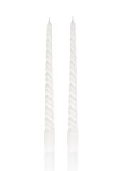 BURGU 2'Lİ ŞAMDAN MUM  KREM 29CM