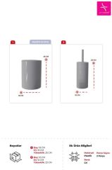 FLORES 2 PARÇA BANYO SETİ GRİ