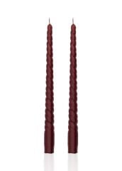 BURGU 2'Lİ ŞAMDAN MUM BORDO 29CM