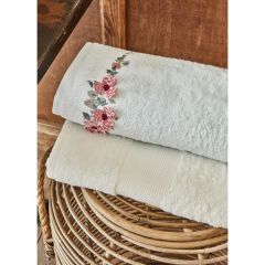 OPHELIA 3D NAKIŞLI SU YEŞİLİ OFFWHITE BAMBU AİLE S