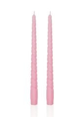 BURGU 2'Lİ ŞAMDAN MUM BLUSH 29CM