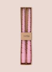 BURGU 2'Lİ ŞAMDAN MUM BLUSH 29CM