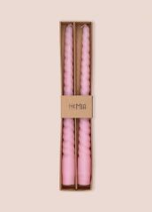 BURGU 2'Lİ ŞAMDAN MUM BLUSH 29CM