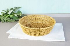 SENTETİK HASIR YUVARLAK EKMEK SEPETİ 25CM