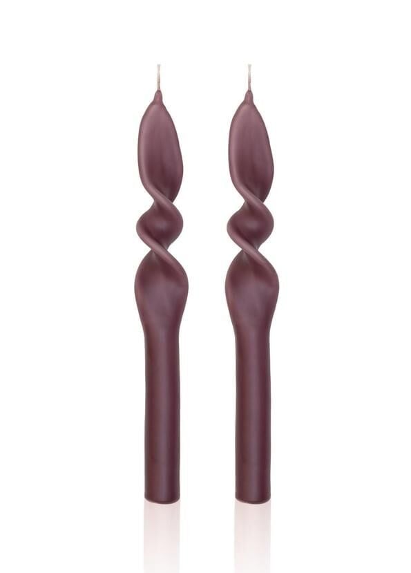 BURGU 2'Lİ ŞAMDAN MUM VİZON 25CM