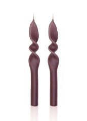 BURGU 2'Lİ ŞAMDAN MUM VİZON 25CM