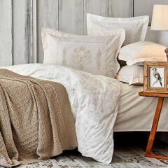 KARACA HOME ELDORA GOLD ÇİFT KİŞİLİK NEVRESİM&ÖRGÜ BATTANİYE SETİ