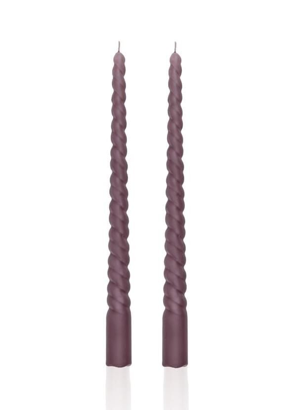 BURGU 2'Lİ ŞAMDAN MUM VİZON 29CM