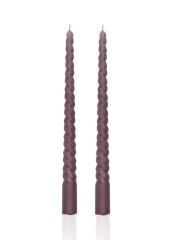 BURGU 2'Lİ ŞAMDAN MUM VİZON 29CM