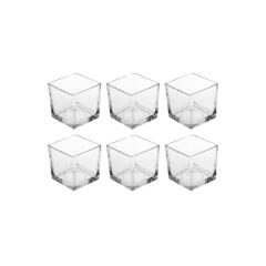 KARE CAM 6'LI KASE 8X8CM