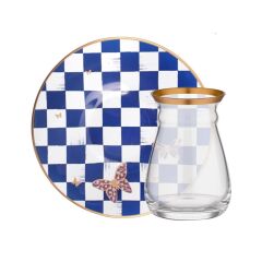 EMMA KOBALT DAMALI 6 KİŞİLİK ÇAY SETİ