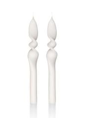 BURGU 2'Lİ ŞAMDAN MUM KREM 25CM