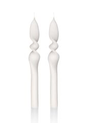 BURGU 2'Lİ ŞAMDAN MUM KREM 25CM