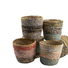 HASIR ASORTİ KONİK SEPET/SAKSI 13X12CM
