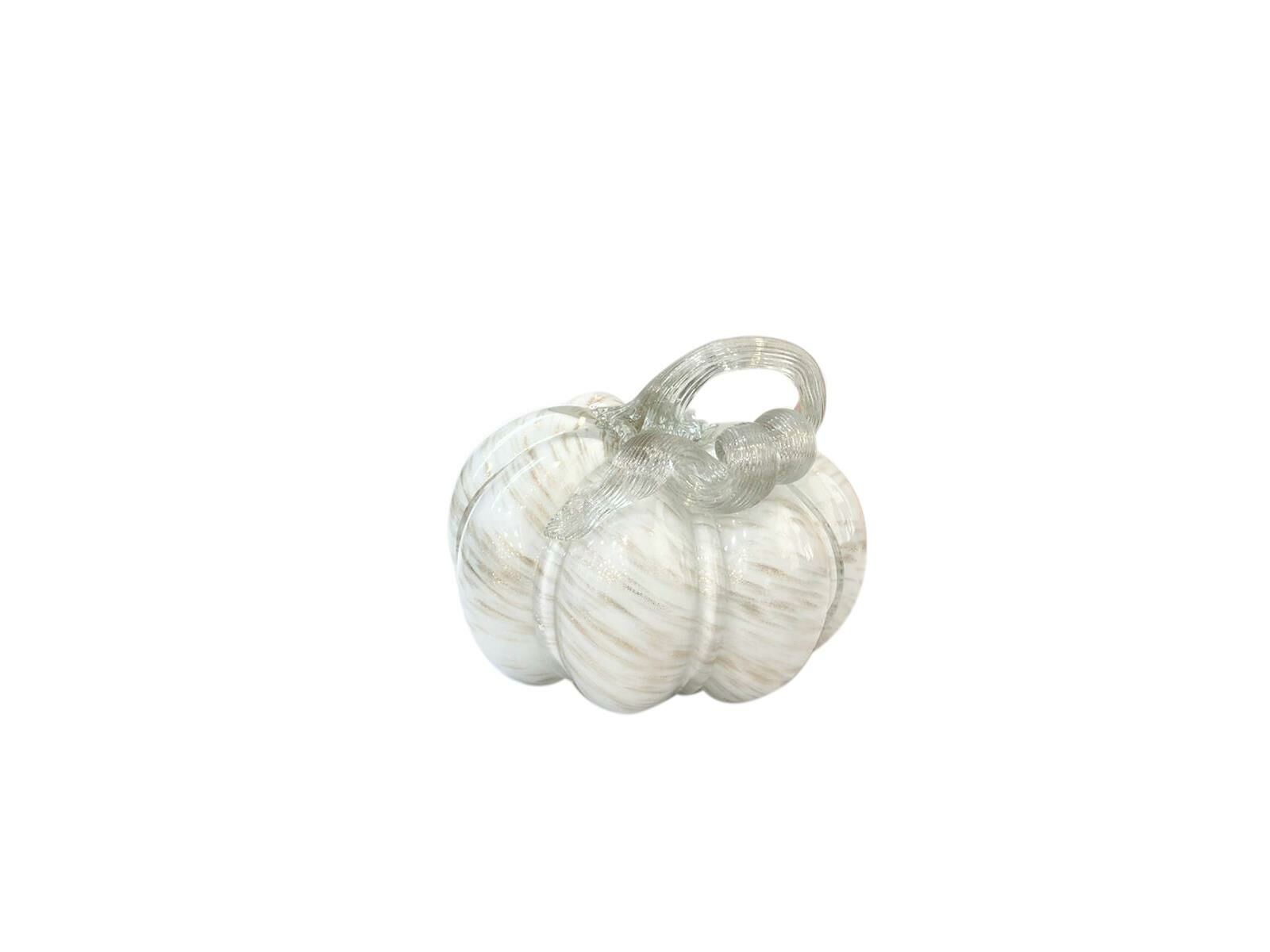 BEYAZ ALTIN DEKORATİF BALKABAĞI 17CM