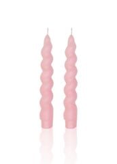 BURGU 2'Lİ ŞAMDAN MUM BLUSH 17CM