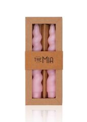 BURGU 2'Lİ ŞAMDAN MUM BLUSH 17CM