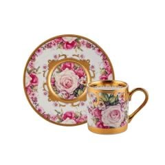 ALTIN İŞLEMELİ TEK KİŞİLİK TÜRK KAHVESİ FİNCANI