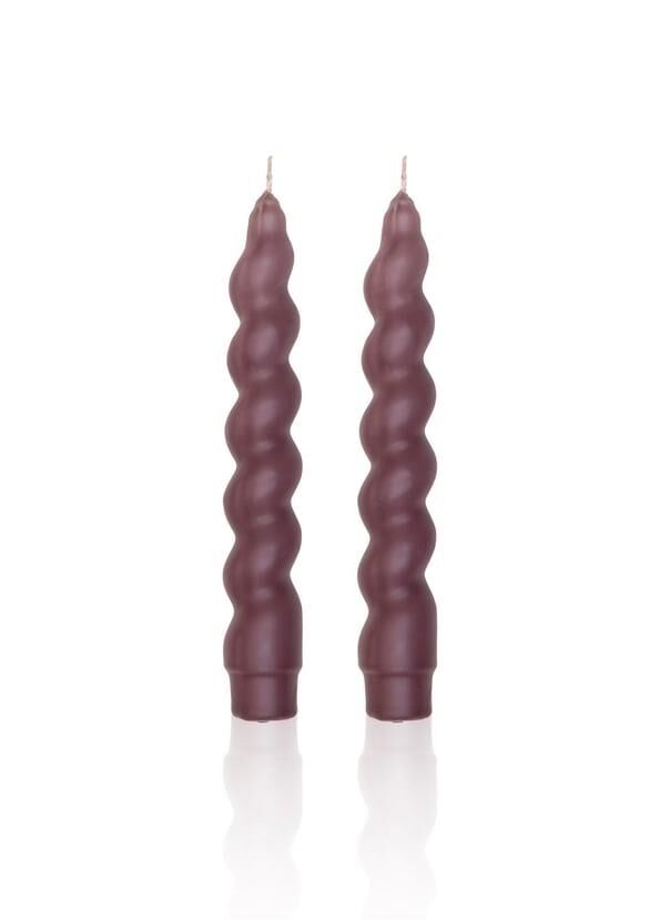 BURGU 2'Lİ ŞAMDAN MUM VİZON 17CM