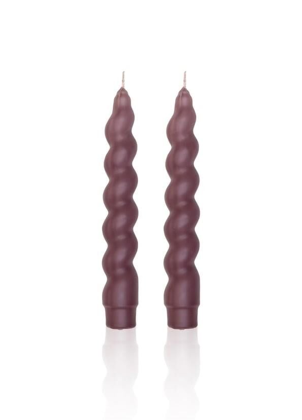 BURGU 2'Lİ ŞAMDAN MUM VİZON 17CM