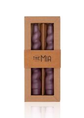 BURGU 2'Lİ ŞAMDAN MUM VİZON 17CM