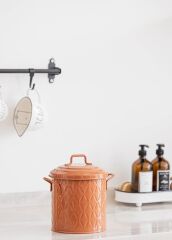 PRİZMA TERRACOTA TEZGAH ÇÖP KOVASI 4LT