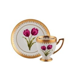 ALTIN İŞLEMELİ TEK KİŞİLİK TÜRK KAHVESİ FİNCANI