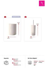 FLORES 2 PARÇA BANYO SETİ BEJ