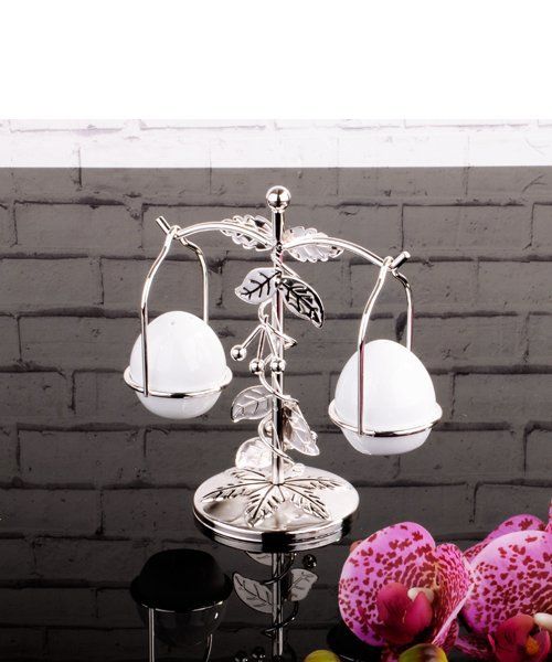 GÜMÜŞ STANDLI TUZLUK BİBERLİK
