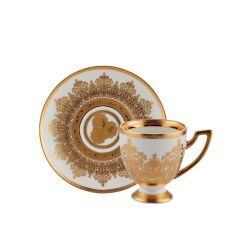 ALTIN İŞLEMELİ TEK KİŞİLİK TÜRK KAHVESİ FİNCANI