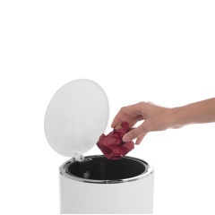 LENOX BEYAZ PEDALLI ÇÖP KOVASI 5LT