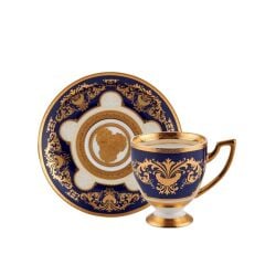 ALTIN İŞLEMELİ TEK KİŞİLİK TÜRK KAHVESİ FİNCANI