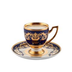 ALTIN İŞLEMELİ TEK KİŞİLİK TÜRK KAHVESİ FİNCANI