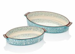 TURKUAZ OVAL 2'Lİ FIRIN KABI
