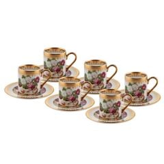 ALTIN İŞLEMELİ 6 KİŞİLİK TÜRK KAHVESİ FİNCANI