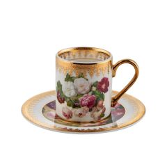 ALTIN İŞLEMELİ 6 KİŞİLİK TÜRK KAHVESİ FİNCANI