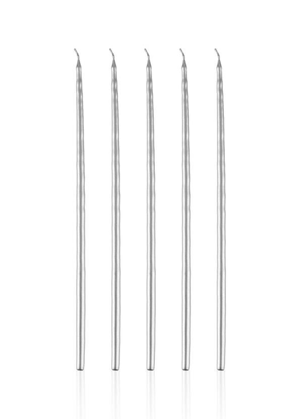 GÜMÜŞ PASTA MUMU 5'Lİ 20CM