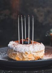 GÜMÜŞ PASTA MUMU 5'Lİ 20CM