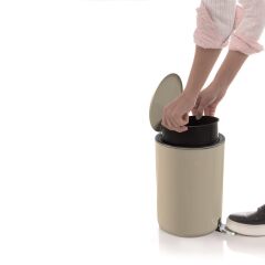 LENOX 5 LİTRE PEDALLI ÇÖP KOVASI BEJ