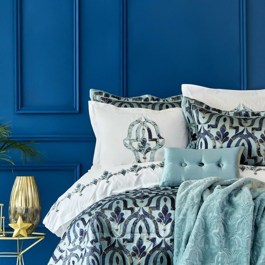 KARACA MOROCCO BLUE GOLD 11 PARÇ ÇEYİZ SETİ