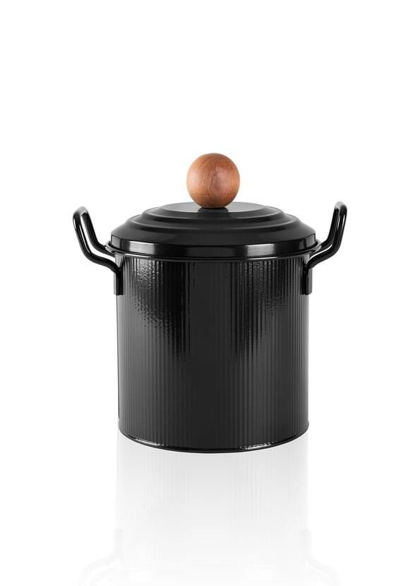 STRİPE SİYAH BAKLİYAT&DETERJAN SAKLAMA KABI