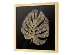 CHIARO C YAPRAK DESENLİ KARE TABLO 43CM