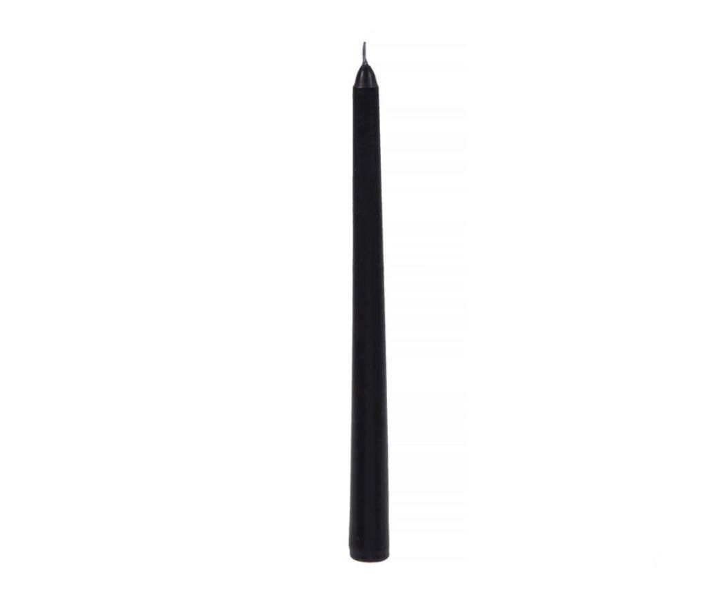 SİYAH İNCE ŞAMDAN MUM 25CM