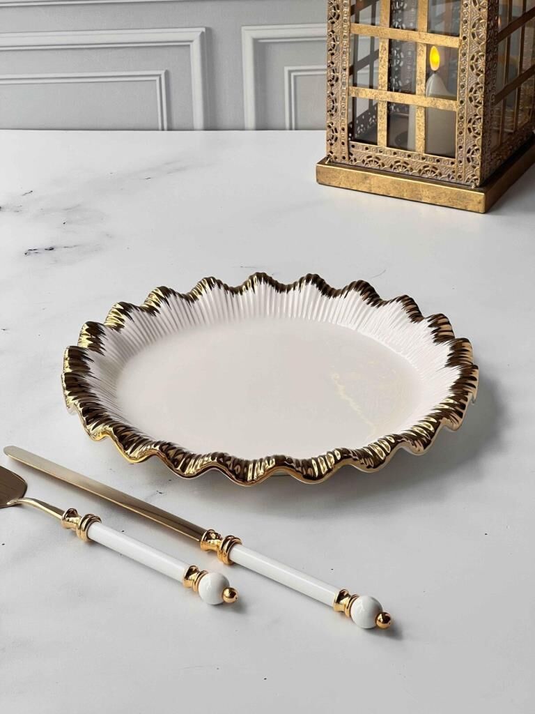 SOFIA GOLD YUVARLAK SUNUM TABAK 31CM