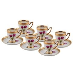 ALTIN İŞLEMELİ 6 KİŞİLİK TÜRK KAHVESİ FİNCANI