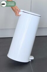 CİGO PEDALLI ÇÖP KOVA BEYAZ 20LT