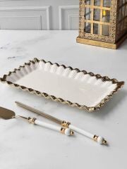 SOFIA GOLD DİKDÖRTGEN SUNUM TABAK 36X21CM